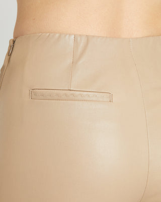 Via Masini Cropped Kick Flair Leather Pant