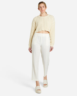 Via Masini Cropped Pull On Pant