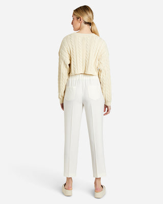 Via Masini Cropped Pull On Pant