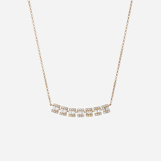 Kai Linz Baguette Diamond Bar Necklace