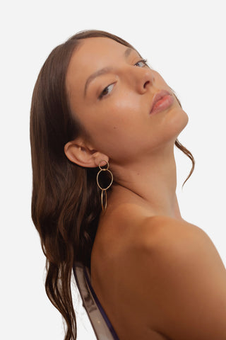Ali Grace Earrings, 14k YG Triple Hoop Earrings